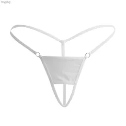 Briefs Panties Mens Sissy Bikini Thong Lingerie Transparent Mesh Open Crotch Mini Gay T-Back G-string cueca tanga hombre YQ240215