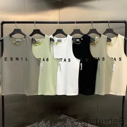 Designer dimma högkvalitativa herr t-shirts ärmlösa väst mode ren bomull fitness som kör sport sommar lös w9j4