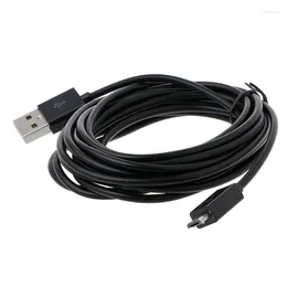 Długi 3 -metrowy kabel zasilania ładowania mikro USB dla kontrolerów PS4