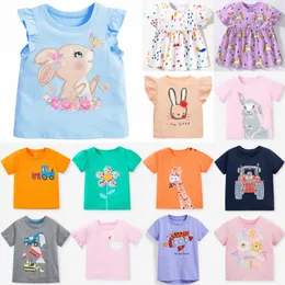 Kids T-shirts Girls Boys Short Sleeves tshirts Casual Children Cartoon Animals Flowers Printed Tees Baby shirts Infants Toddler Summer Tops a9Uo#