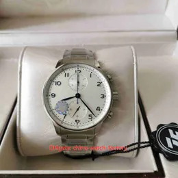 ZF Factory Mens 시계 수퍼 품질 44mm 파일럿의 최고 총 IW389001 크로노 그래프 작업 세라믹 시계 CAL..89361 운동 기계 자동 남성 손목 시계