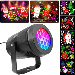 Saiten Led Weihnachten Projektor Lichter 16 Muster Dekoration Bunte Rotierende Schneeflocke Licht Für Balkon Karneval Hochzeit Hause Fenster