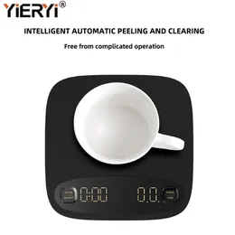 Touch Screen Electronic Digital Coffee Scale With Timer USB Recharge Kitchen Weighing Scales LCD Display Measure Tools 2kg01g 240130
