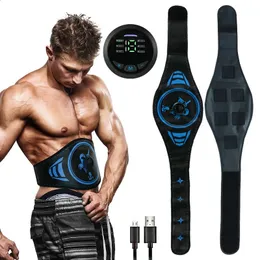 EMS Electrical Muscle Stimulation Electric Muscle Toner Abdominal Toning Belt Portable Fitness Ab Trainer Body Shaping Workout 240123