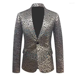 Men's Suits 2024 Scale Pattern Jacquard Blazer MC Host's Dress Performance Po Studio Pography