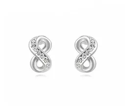 Lucky Number 8 Crystal Earrings Romantic Valentine039S Day Gift Women Fashion Elements Studörhängen Jewellery5084386