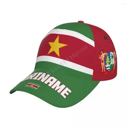 Boll Caps Unisex Suriname Flag Surinamn Vuxen Baseball Cap Patriotic Hat For Soccer Fans Män kvinnor