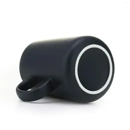 أكواب النبيذ 14 أوقية غير لامع Black Glaze Black Caramic Coffee Mug