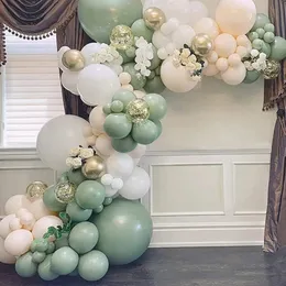 Green Sliver Balloon Garland Arch Chain Wedding Birthday Balloons Decoration Party For kids Baby Shower Decor 240124
