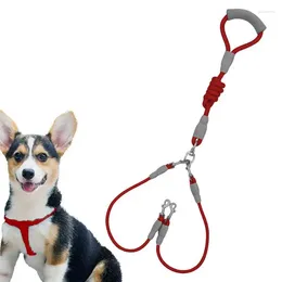 Collari per cani Guinzaglio da addestramento Corda di trazione resistente 2 corde durevoli con comoda impugnatura per camminare