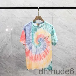 Herren Designer T-Shirt Regenbogen Muster Qualität Kurzarm Mode Männer und Frauen Kurzes T-Shirt Paar Modelle Baumwolle Luxus Hip Hop Kleidung CK0T