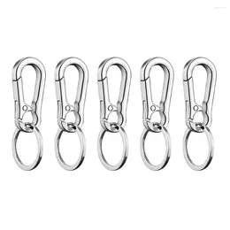 Keychains 5 PCS Key Chain Keychain Hanging Ring Chains Hook Full Metal for Women Zinc Eloy Practical Lovers Snabbutsläpp