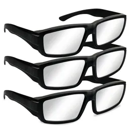 Confezione da 3 occhiali solari Eclipse - Paralumi sicuri certificati ISO CE per la visione diretta del sole per occhiali solari in plastica approvati Eclipse 2024