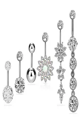 Neue 6 Farben Piercing Körperschmuck Bauchnabel Nabel Ringe Baumeln Körper Piercing Schmuck Zubehör Charmante Sexy Ringe Bar6784072