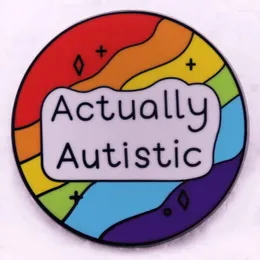ブローチは実際に自閉症エナメルピン神経疾患ニューロダイバーシティプライドジュエリーバックパック自閉症ギフトを飾る