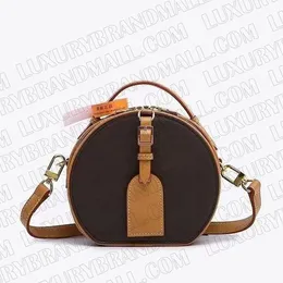 best top quality M45647 M45149 M45578 round handbag MINI BOITE CHA+PEAU M44699 NEW COSMETIC Pouch case all BAG BOX real genuine leather 13x12x6.5cm