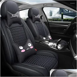 Car Seat Covers Ers Front And Rear Row Er For Santa Fe I30 Ix35 Son Accent Accessory Interior Housse De Siege Voiture Drop Delivery Au Otnnl