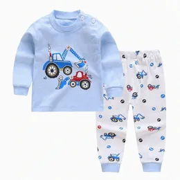 Kids Clothes Sets Boys Girls Cotton Baby Underwear Toddler Children Autumn Long Sleeve Pants Pajamas Youth Kid Clothing set s9HV#