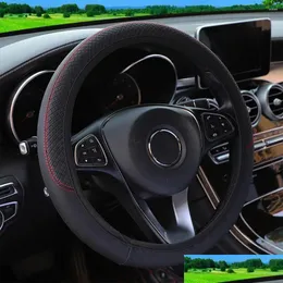 Steering Wheel Covers Ers Protect Er Accessories Anti-Slip Black Parts Replacement Vehicle Car Durable Drop Delivery Automobiles Motor Otvxd