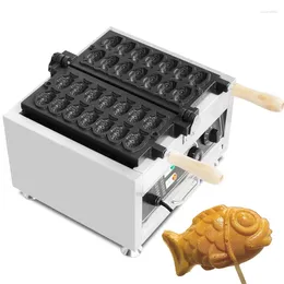 Bread Makers Commercial 14Pcs Small Fish Waffle Maker Shaped Taiyaki Machine Non-stick Stainless Steel Snack Equipment