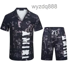 Masculino casual treino camisa e shorts conjunto novo verão impresso havaiano curto masculino impressão vestido terno conjuntos mais fzi4
