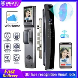 SMART LOCK 3D Face Recognition WiFi App Door Fingerprint Biometric Card Key Digital Home Intelligence