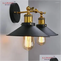 Lâmpadas de parede Nordic LED Light Exterior Sconces Penteadeira Camarim Swing Arm Dorm Room Decor Encanamento Industrial Drop Delivery DHz4N