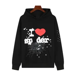 Mode lässig 5555 klassisch 2024 Herbst Winter neue trendige Marke Spinnennetz-Muster Schaum Liebe lässiger Hoodie für Männer und Frauen