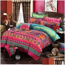 Set di biancheria da letto Bohemian 3D Comforter Mandala Piumino Er Set Lenzuolo invernale Federa Queen King Size Biancheria da letto Copriletto Consegna di goccia Dhvqn