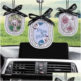 Essential Oils Diffusers Car Air Fresheners Hanging Designer Fashion Scented Papers With Different Smell For Home Cabinets Drop Delive Dhd1X