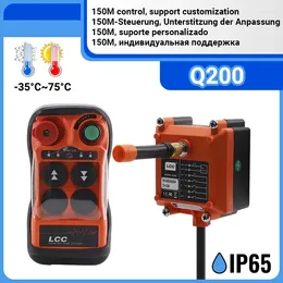 Controle Home Inteligente Q200 433MHz Guindaste 2 Botão Sem Fio Industrial Remoto Elétrico Guindaste Concreto Controlador de Caminhão 12V