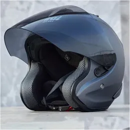 Capacetes de motocicleta Sz-4 Matte Grey Metade Capacete Racing Ece Appd Casco Casque Temporada de Verão Mulheres e Homens Drop Delivery Automóveis Moto Ot6Ab