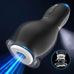 Automatic Male Masturbator Handsfree Blowjob Sucking Vibrator Machine Pussy Masturbation Cup Sex Toy for Men Adult Goods 240125