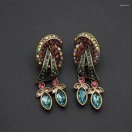 Stud Earrings Vintage Heidi Horse-eye Luxury Long Tassel