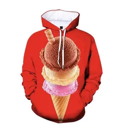 2024 Designer hoodies men womens Hoodie Ice Cream 3D oversized fashion sweatshirt h2y hoody long sleeve sweatshirts size OK019