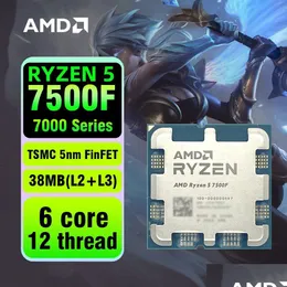 cpus ryzen 5 7500f R5 37GHz 6core 12thRead CPUプロセッサ5NM L332M 100000000597ソケットAM5シール付き、ファンなし240123ドロップ配信OTRGD