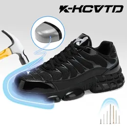 Ståltåskor för män oförstörbara arbetsskor Lätt ståltå sneakers Non Slip Safety Shoes Puncture Proof Composite 240131