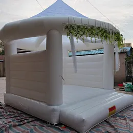 Toptan Ücretsiz Gemi Kapı Ticari Şişme Şişirilebilir Düğün Beyaz Beyaz Jumping Bouncy Castle Bounce House For Party Etkinliği