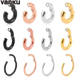 Vanku 2st rostfritt stål magnet öronvikt mätare kropp smycken hoop örhänge piercing expanders bårar för unisex 240130