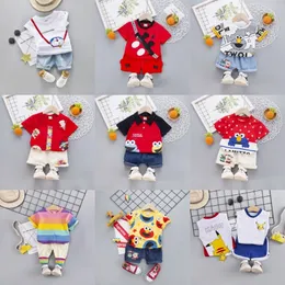 Kinderkleidung Baby Baumwolle Sets Jungen Set Kinder T-Shirt T-Shirt Shorts Baby Junge Sommer Größe 80-110 Y3lI #