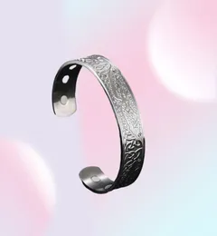 SSB123104 Fashion Design Vintage rostfritt stål Trädband armband Knutform Silver COCT Manschett Armband Män Viking smycken WHO4841739