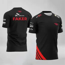 New Fashion Game Esports Mens T-shirt Alliance CS GO Uniform Top 2024 T1 G2 Casual Super Large Role Playing Fake Clothing 240215