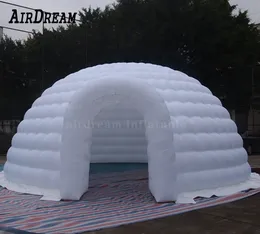 Wholesale Outdoor Portable Waterproof Uppblåsbart igloo -tält, gummibåtar Party Dome Tents med LED -ljus 002