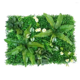 Decorative Flowers 1pcs Fake Plant Artificial Wall Plastic Lawn Turf Moss Grass Fence DIY Outdoor Garden Home Simulation