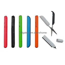 Point Pens Gholesale Style مقصات قابلة للطي طالب سلامة المكاتب القطع مستلزمات مدرس أدوات تقطيع يدوي