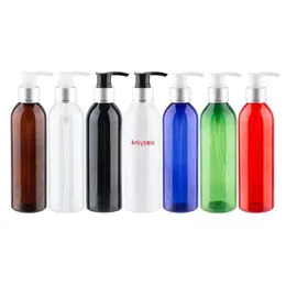 250ml Empty Plastic Lotion Pump Bottles With Silver Aluminum Collar Used For Shower Gel Skin Conditioner Refillable Containerssgood pac Sxni