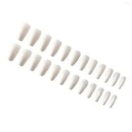 False Nails Long White Solid Color Artificial Nail Decoration Diy Press-On For Professional Salon Supply Drop Delivery Health Beauty A Ottg3