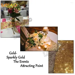 Table Runner 20pcs/Lot Luxury Gold Sequin for Wedding Decoration Party Supply Supply Runners 30x275cm