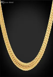 Chains Whole Gold Foxtail 18K Stamp Platinum18K Real PlatedRose Trendy 46CM 55CM66CM Necklace For Men N942 Factory exper78891503008874