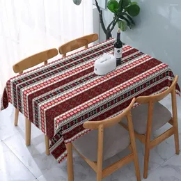 Toalha de mesa retangular ucraniana bordada vyshyvanka e designs capa elástica ucrânia étnica com borda de apoio